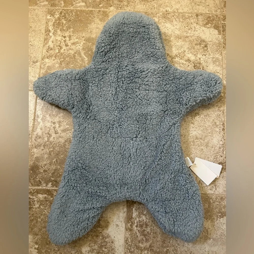 Cozy Blue Fleece Super Soft Baby Onesie Hoodie Zip Up Warm Pajamas NWT Sz 3M